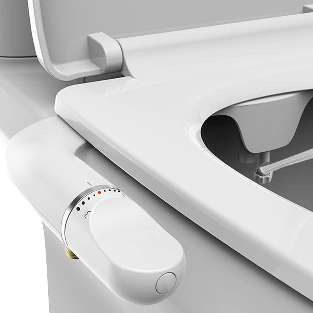 Bidet Slim Design Toilet Seat Bathroom Hygienic Shower Double Nozzle Fresh Water Ass Cleaning 1 D 1