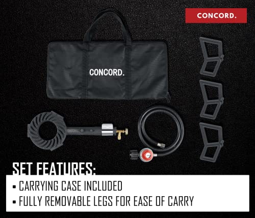 Concord Falcon Propane Cast Iron Burner: Ideal for Camping, Outdoor Cooking, and Home Brewing