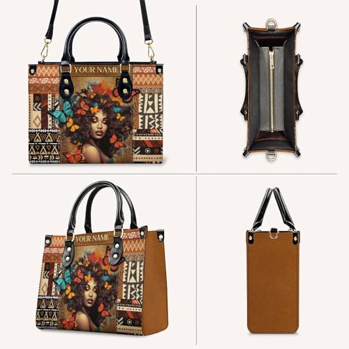 Personalized Leather Handbags for Women - Fashion Casual Shoulder Tote Bag - Gifts for Women Mom Grandma4