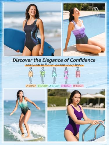 Image of Bathing Suits for Women High Waisted Swimsuits Tummy Control Two Piece Tankini Ruffled Top with Swim Bottom Bathing Suits