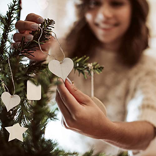 Image of MDF Cutouts | Wooden Cutout For Craft | Pine Wood | Unfinished Tags for Key Chain, Slices Crafts, Xmas, Decorations, Painting | Resin Art Work | MDF Board Cutouts, Heart- [50pcs]-[ 5cmx5cm]