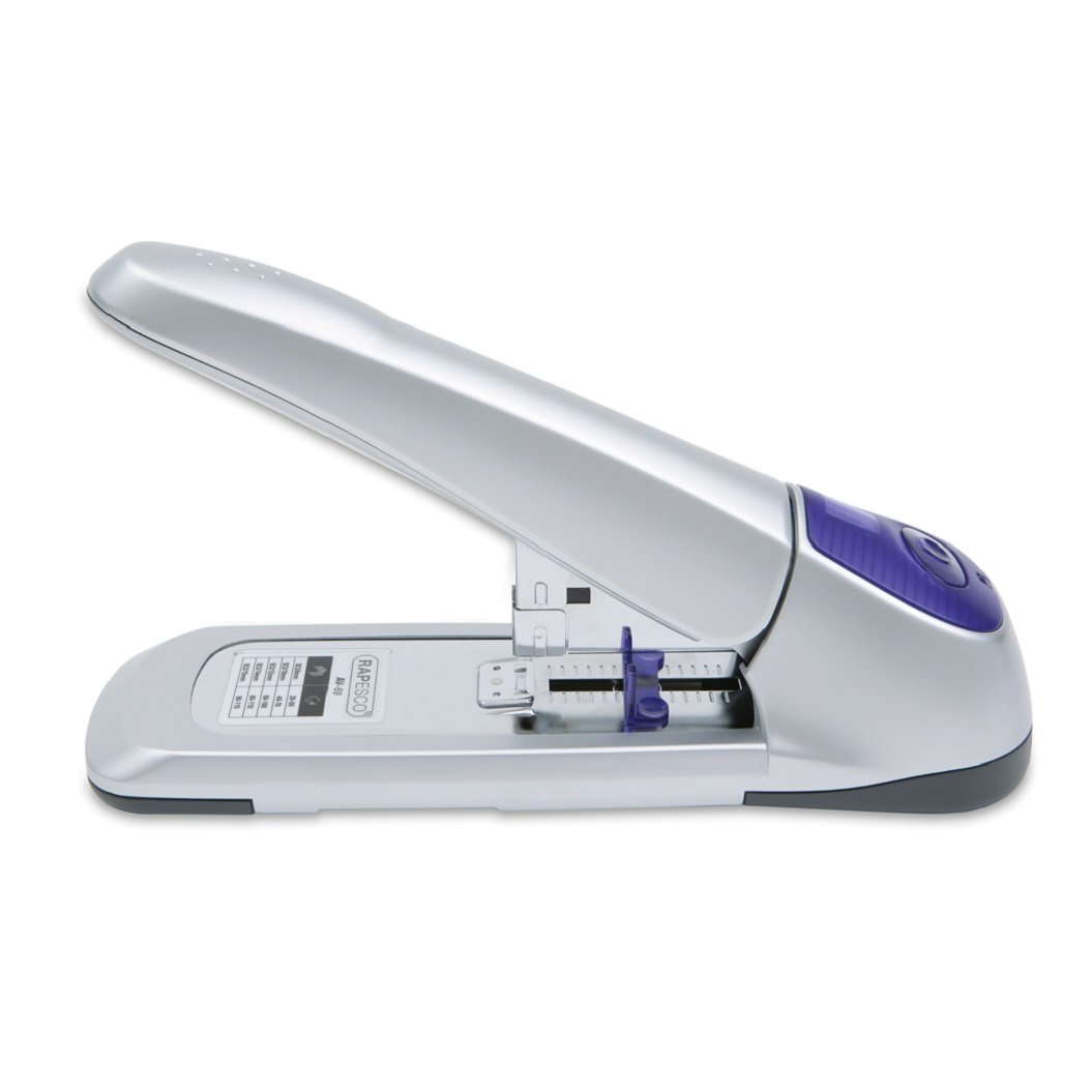 Rapesco 0461 AV-69 Cucitrice per Alti Spessori, Cuce fino a 115 Fogli, Blu/Argento