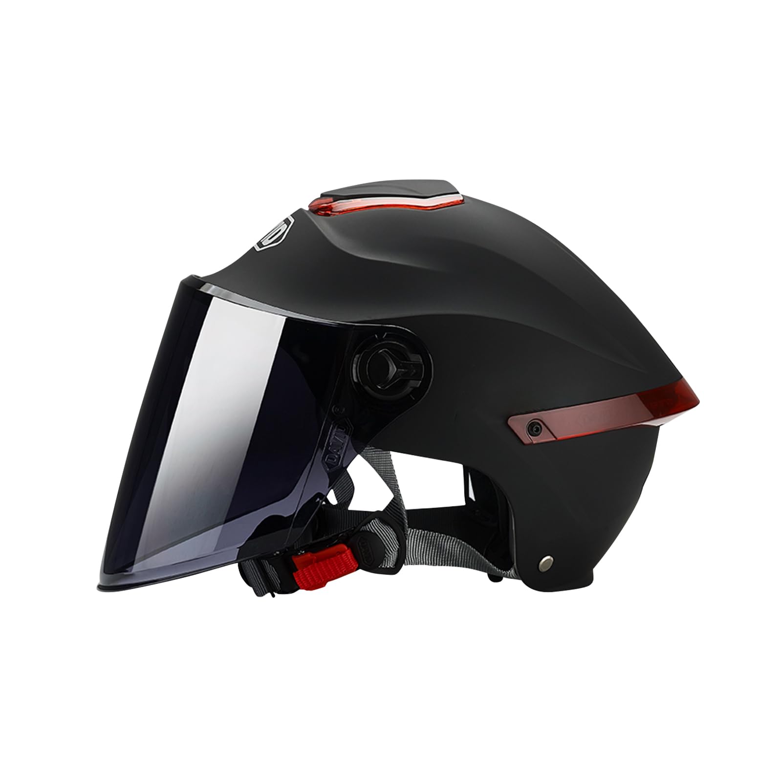 Casco Abierto clásico, Medio Casco con Visera, Hebilla de 7 Secciones, Carcasa de 709abs combinada con Capa de amortiguación Eps