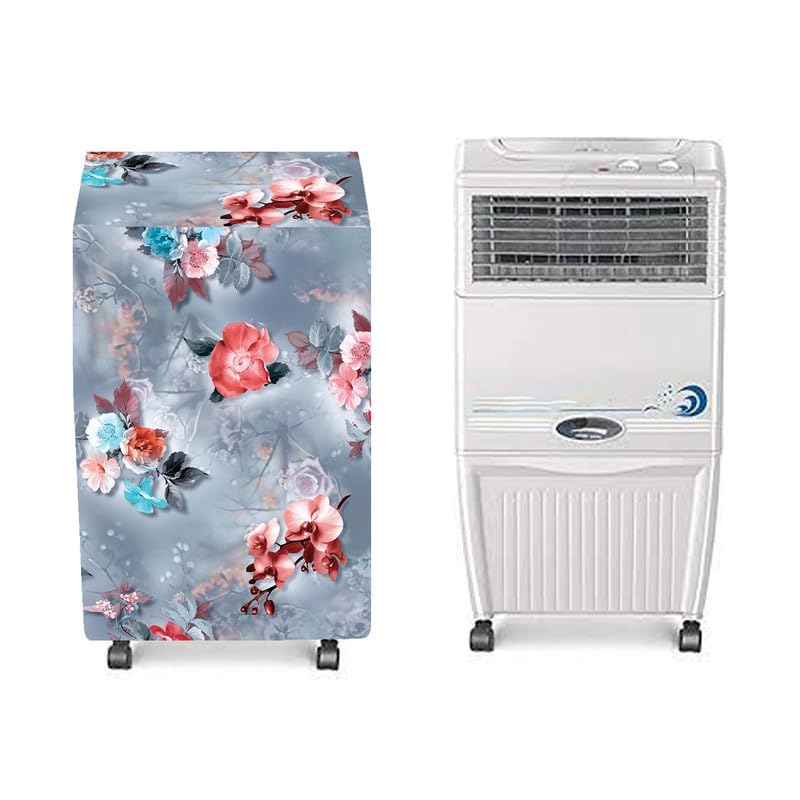 Image of Printed Cooler Cover Suitable For Bajaj TC2007 37L Tower Air Cooler Waterproof, Dustproof, Size (HxWxD) 86X34X52 Cm, Grey.