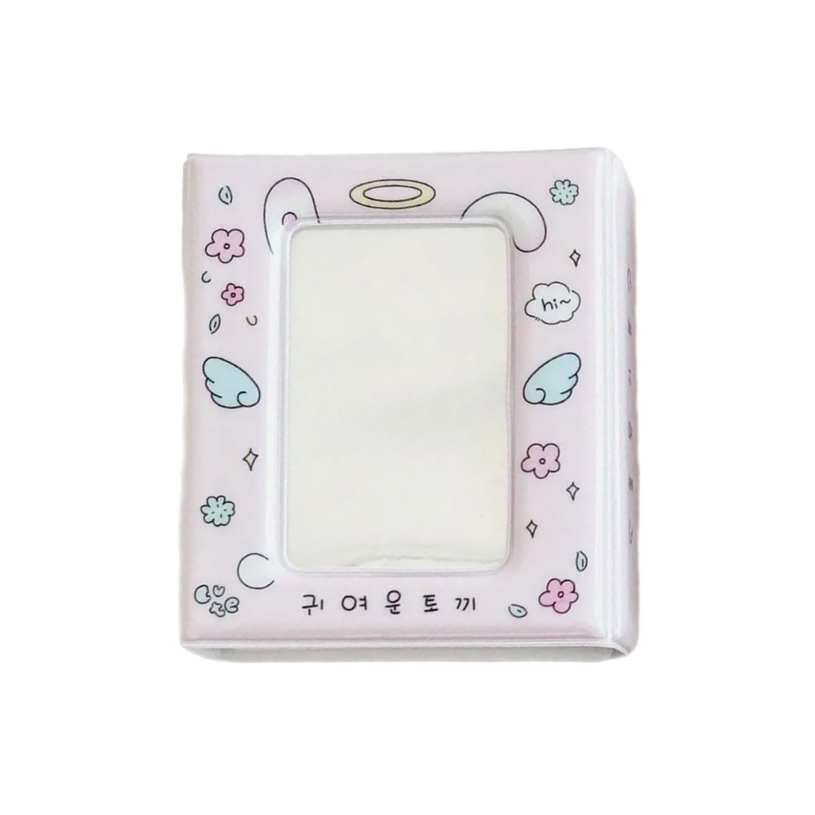 Buxuaaaa Angelic Animal Print Envelope Styles 3Inch Small Photo Album Pictures Idol Photocard Collect Binder Book with 40 Pockets Travel Memory Album