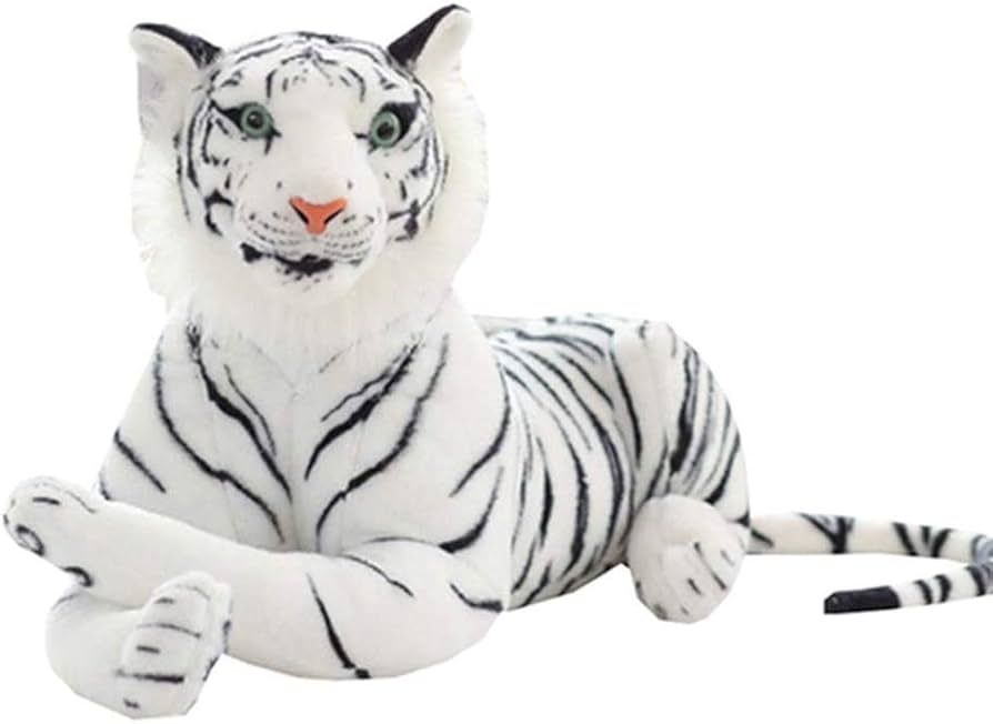 リアル　ホワイトタイガー ぬいぐるみ 約75cm ホワイトタイガー ぬいぐるみ 虎 特大 リアル 高級 インテリア