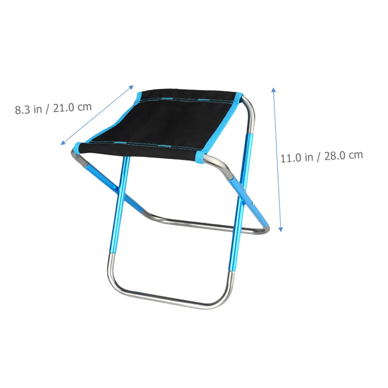 VANZACK Sgabello Campeggio Pieghevole Portatile in Lega di Alluminio Blu | Vacanze Estive, Tessuto Oxford, Borsa Inclusa, Design Compatto per Viaggio e Spiaggia