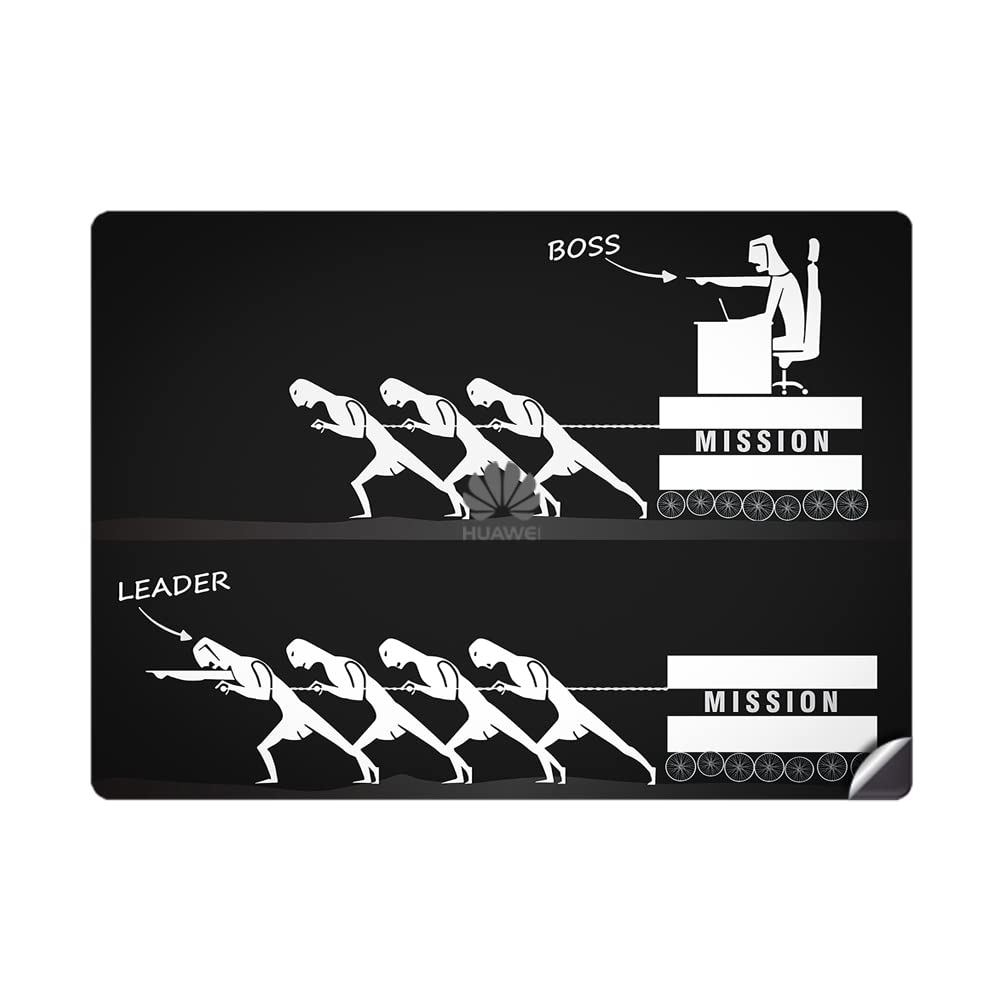 GADGETSWRAP Laptop Decal Vinyl Sticker Top Only Compatible with Matebook X Pro - Leaders Lead