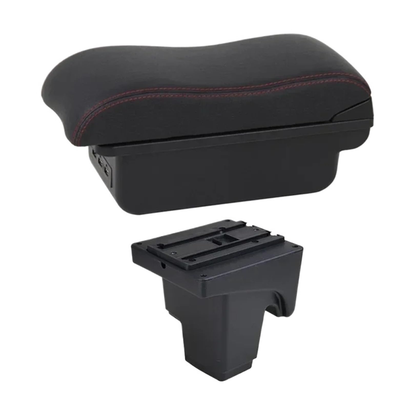 UDHQAJC For Focus 3 For Mk3 2011-2020 Car Armrest Box- Leather Interior Modification Storage Box With USB Car Centre Console Armrest Box