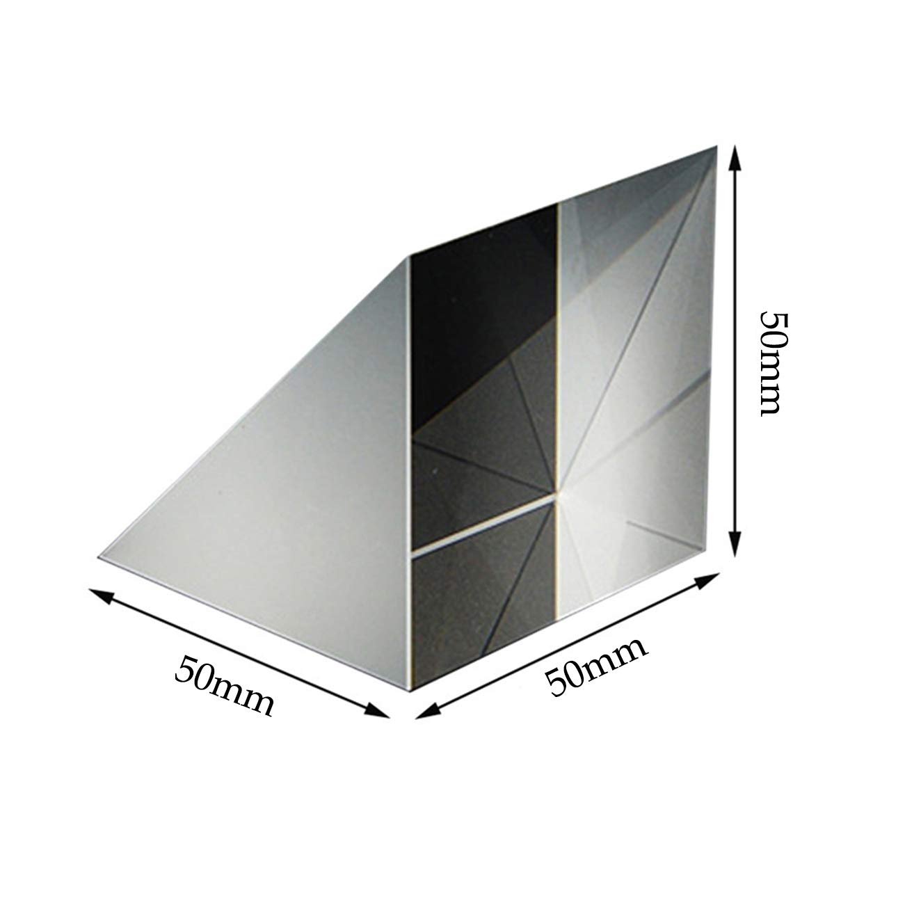 Prisme triangulaire en verre optique, fabricant d'arc-en-ciel en cristal for expériences scientifiques de photographie, enseignement de la physique, spectre lumineux isocèle à angle droit, 25,4 mm ( S