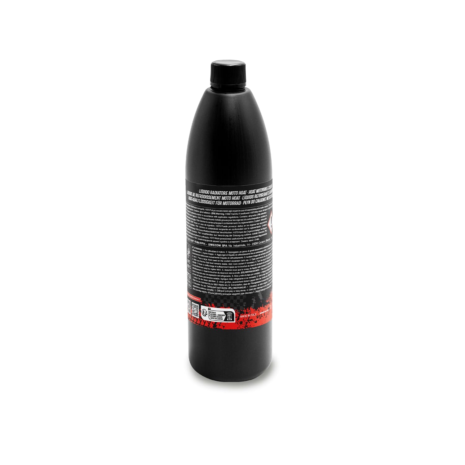 ERRECOM 1000 Miglia BKR 9203 Líquido Radiador Moto HOAT -38°C/+125°C, Anticongelante Listo para Usar Hybrid Oat, 1 litro – Amarillo