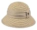 Epoch Women's Gatsby Linen Cloche Hat With Lace Band and Flower