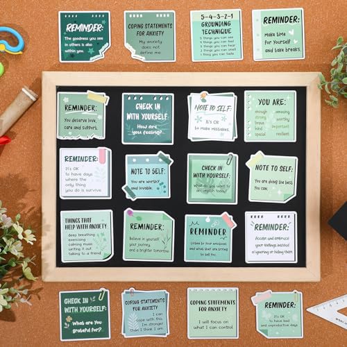 Copkim 20 piezas imanes para salud mental verde miniatura 3