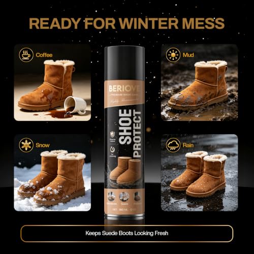 Image of Protect Shoe Protector Spray - Rain & Stain Water Repellent - Waterproofing Spray for Leather Suede Hats 6.76 OZ