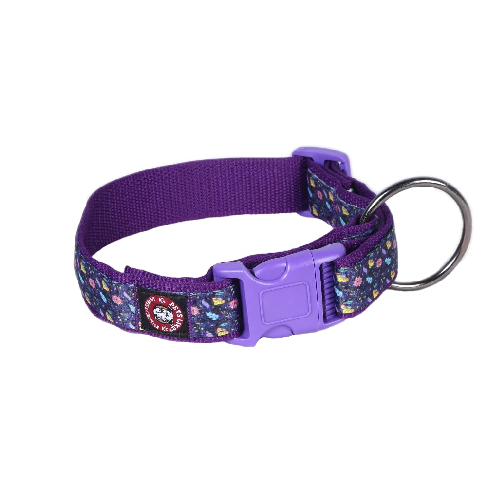 PETSLIKE Prefect Creations Polyester Designer Collar | Medium Dog Collars| Dog Collar Purple Design. (B0C8MNSJWV) Amazon Price History, Amazon Price Tracker