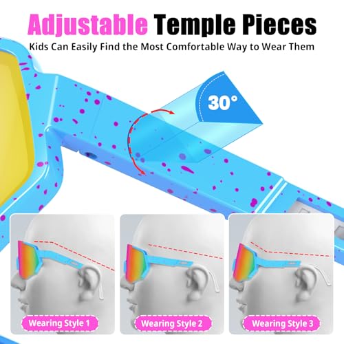 Image of X-TIGER Polarized Youth Baseball Sunglasses UV400 Kids Sunglasses Boys Girls 8-12 Youth for Softball Cycling Sports Glasses
