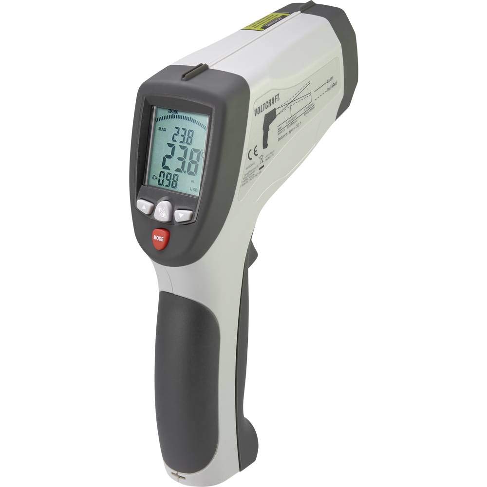 VOLTCRAFT IR 2201-50D USB Infrarot-Thermometer Optik 50:1-50 - 2200 °C Pyrometer