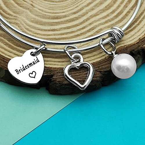 Bridesmaid Gifts From Bride Bridesmaid Adjustable Bracelet Maid of Honor Bangle Wedding Gift for Best Friends Sister Thank You Gift Bridesmaids Gifts Matron of Honor Jewelry Bridesmaid Proposal Gift3