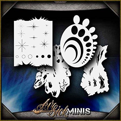 Mini Free Hand Set AirSick Airbrush Stencil Template