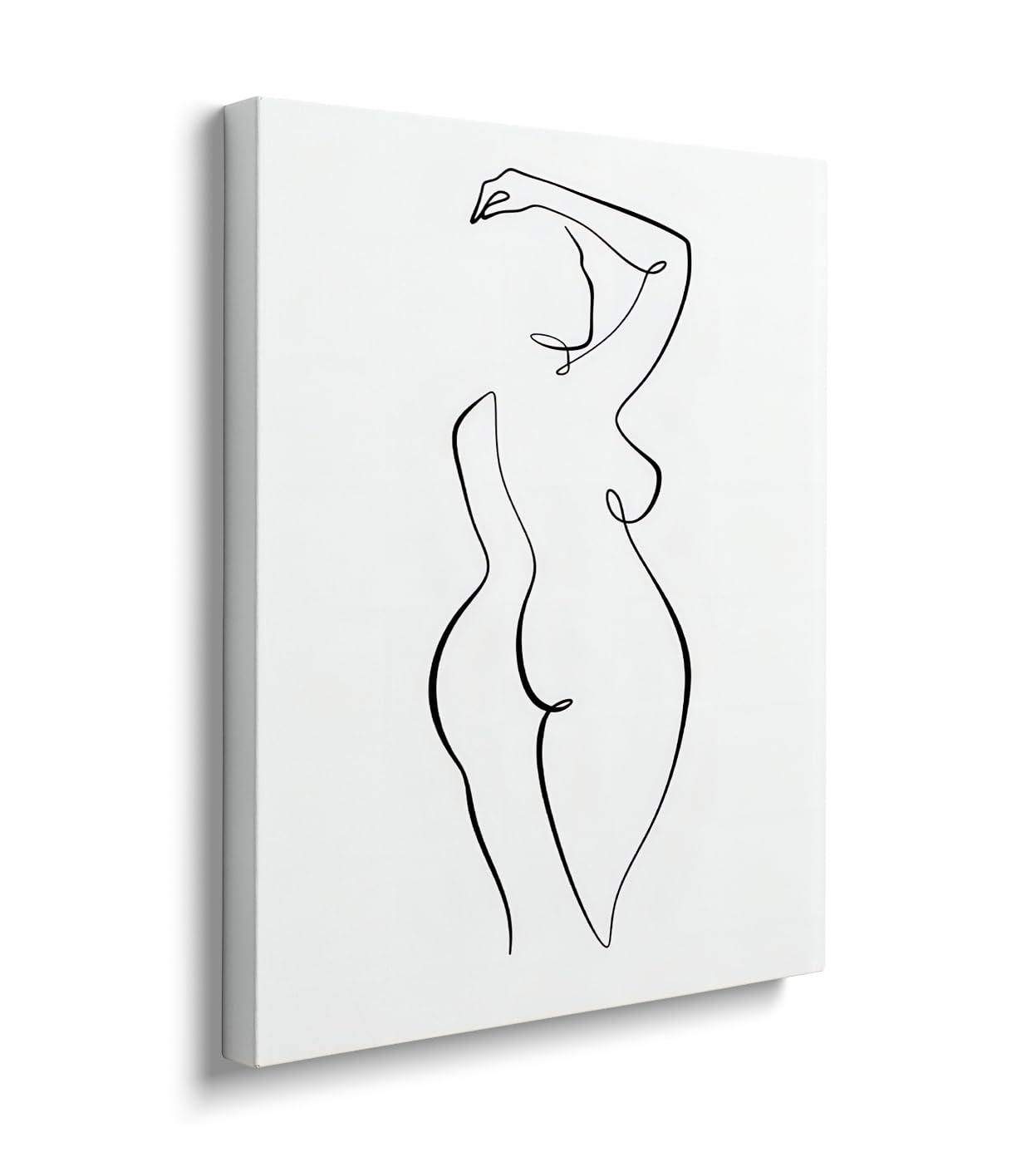 IGMA Body One Line Drawing Body Positive, Curvy Woman Wall Art, Female Back Silhouette Poster, One Line Art Bathroom, Continuous Line Art Woman，Gift for Woman Bathroom Bedroom 16x24inch unframed