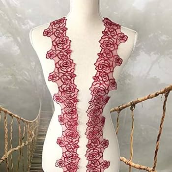 フレアスカート　薔薇　バラ　花柄　赤　ピンク　ブラックレース　トリム　リボン Amazon.co.jp: レース リボン バラ 幅広 ローズ柄 チュール