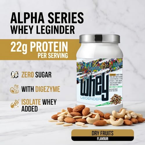 Image of Absolute Nutrition Whey Legender Dry Fruits, 1 Kg. 22g Protein Per Scoop, No Added Preservatives