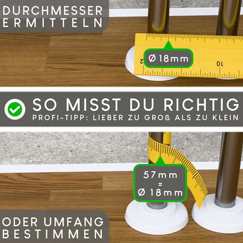 FUX 10 St. Heizungsrohr Rosette 18mm Abdeckung Verkleidung - Einzelrosetten Weiß für Heizkörperrohre