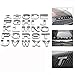 Juanya 3D Autocollants de Voiture en Métal 26 Alphabet Lettres DIY Chromé Argent Auto-Adhésif Symbole Charm Décoration pour Voiture Moto