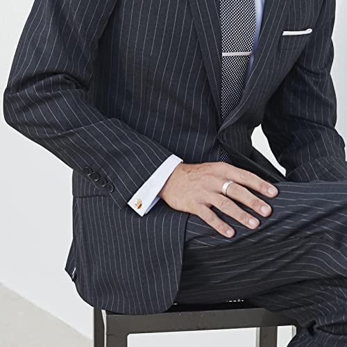 Mannen Manchetknopen, Elektriciteit Transmissie Landschap Manchetknopen voor Mannen, Klassieke Manchetknopen Zwart voor Pak Shirt Bruiloft Zakelijke Verjaardag Sieraden Gift, 2×2×1.9 CM, Roestvrij staal, Geen edelsteen - Image 5