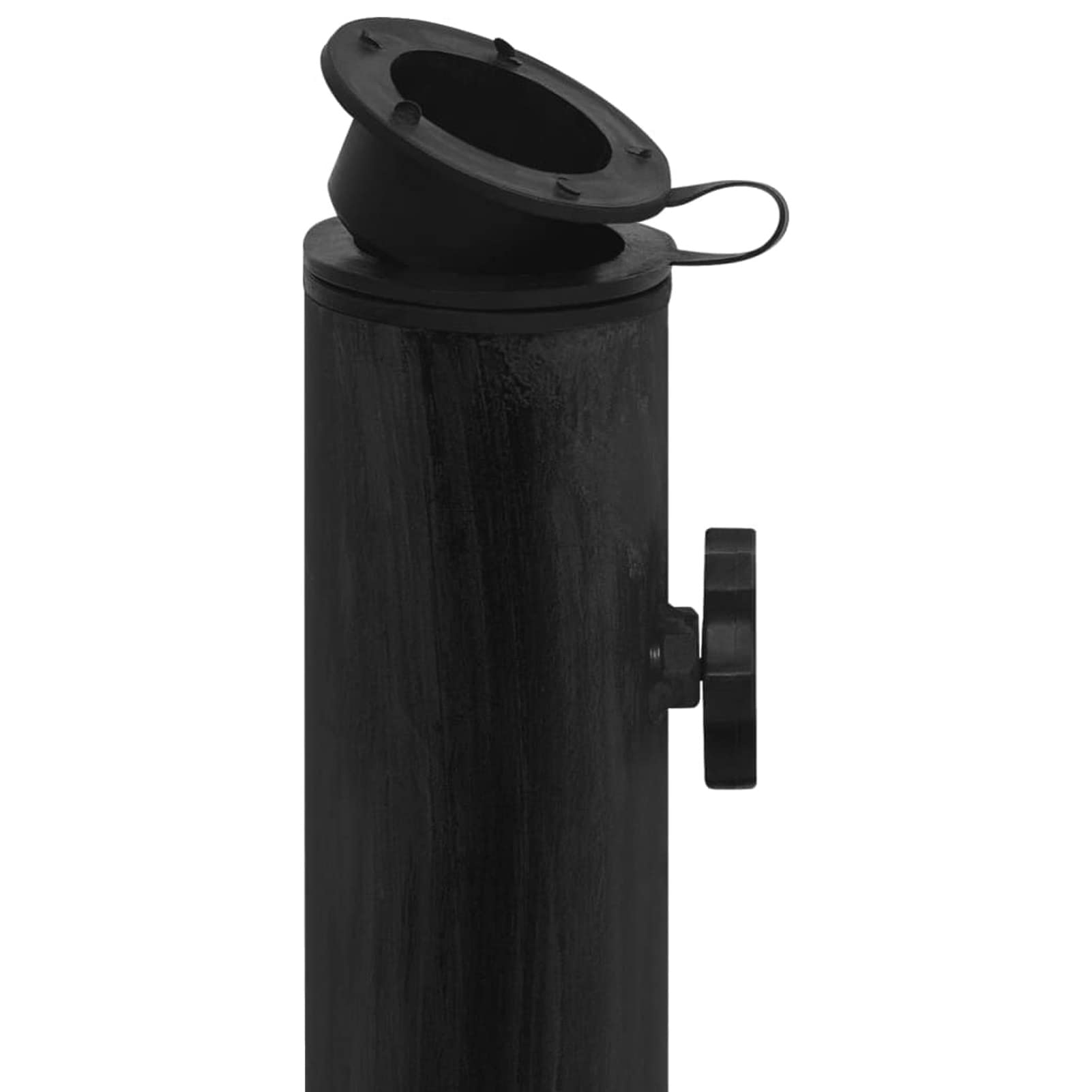 Socle de Parasol Noir 44x44x31 cm Fonte,Pied De Parasol,Pied De Parasol Lourd,Pied De Parasol sur roulettes