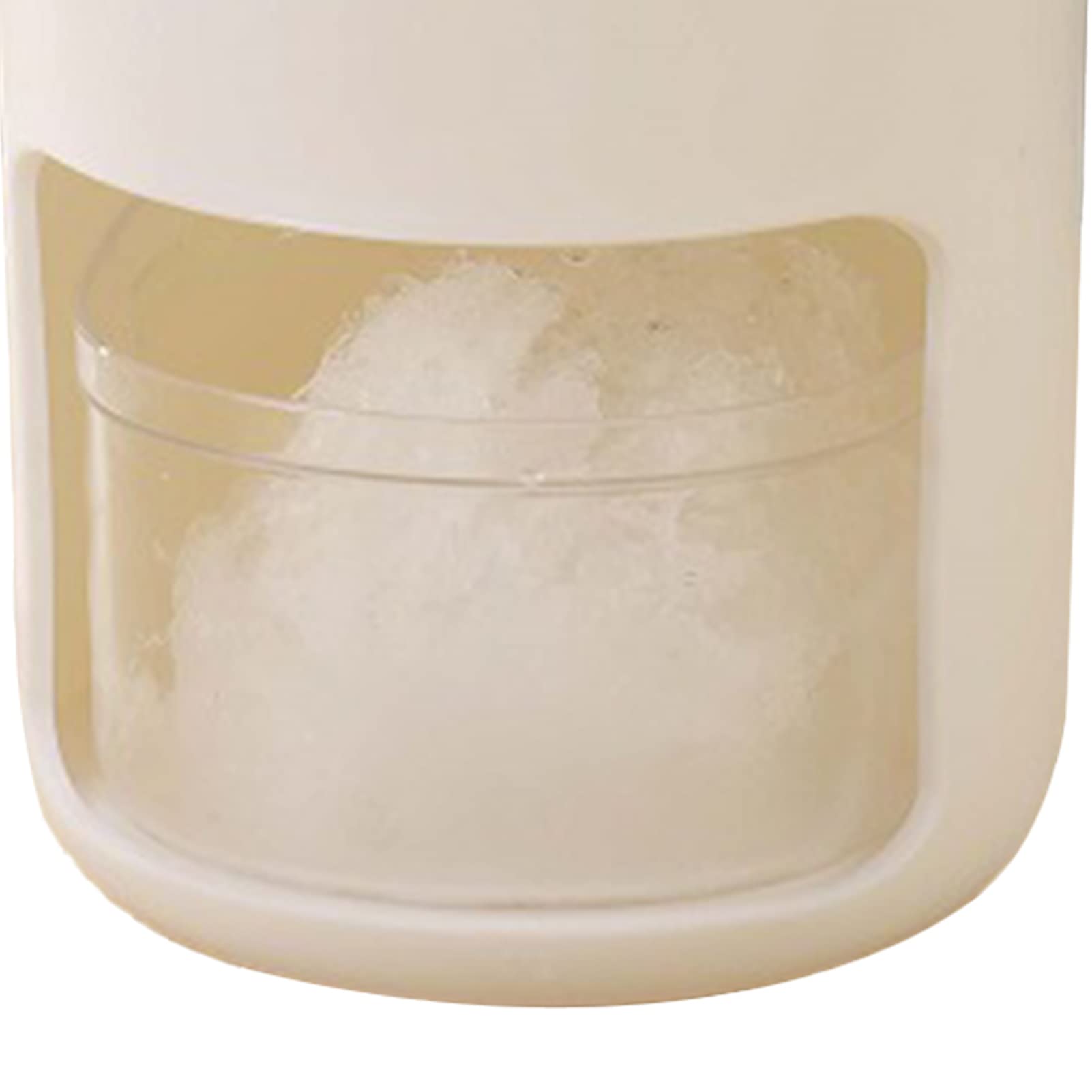 Máquina para Hacer Conos de Nieve con Manivela Manual, Mini Máquina Multiusos para Hacer Hielo Afeitado, Afeitadora de Hielo Manual Portátil para Cocina Casera (Blanco)