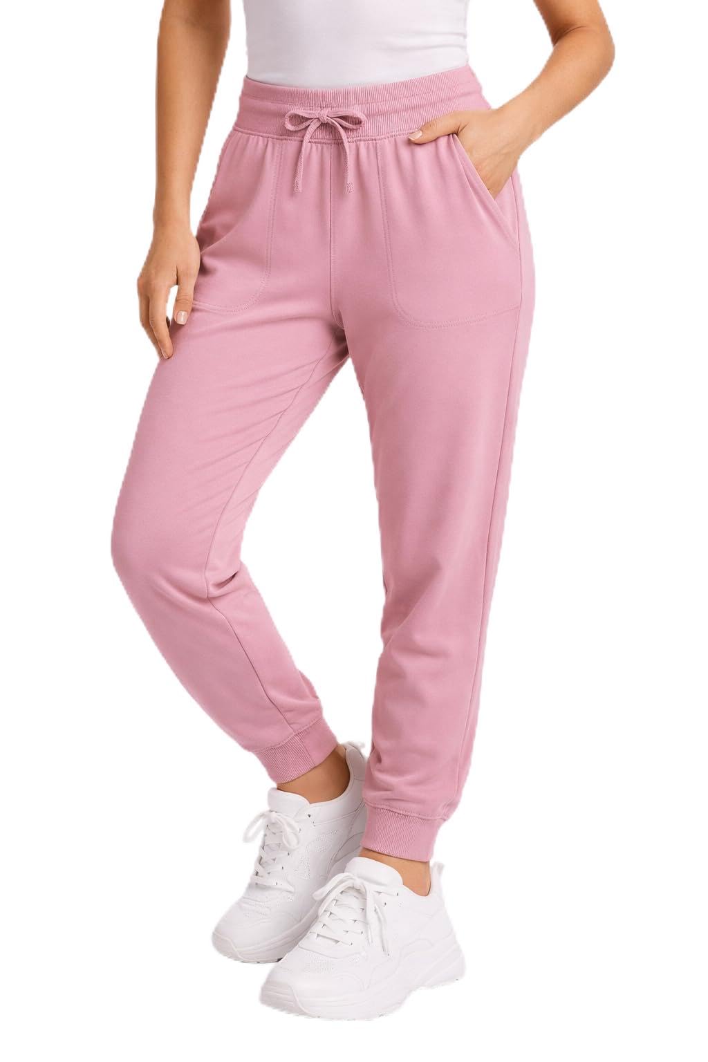 Spyder Womens Joggers - High Waisted Yoga Pants with Pockets and Drawstring - Athletic Workout & Lounge Sweatpants for Women, Orchid, M
