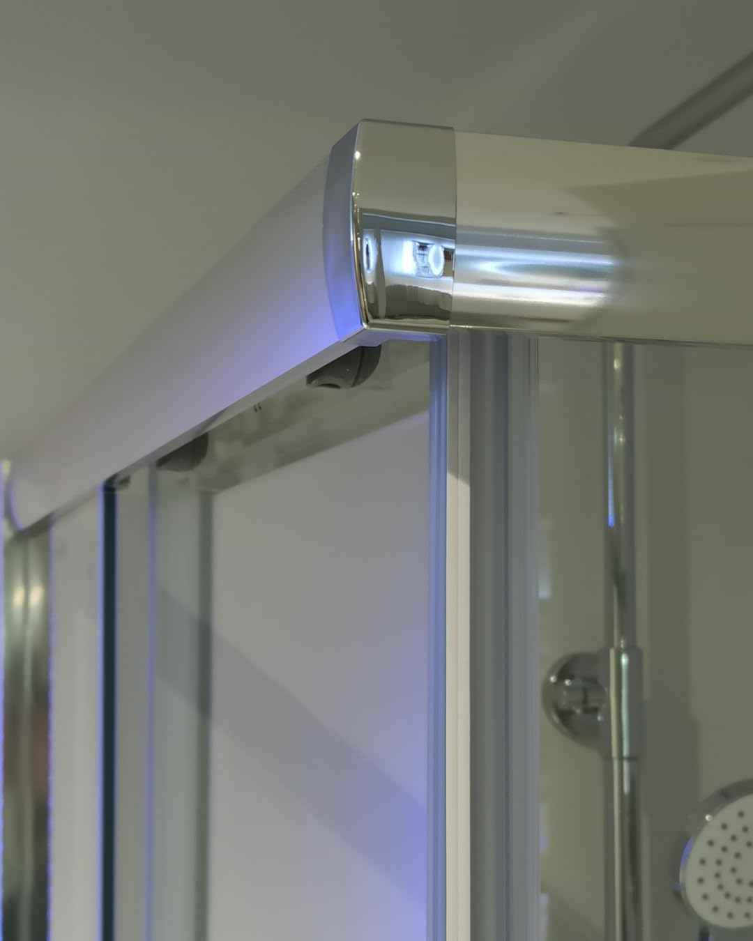 Box doccia cm 70x90 angolare vetro temperato 6 mm trasparente, apertura scorrevole e profili cromati