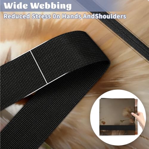 Fantastic Rabbit Extra Large Moving Bags Heavy Duty Storage Bags Flowers Rabbit Cloth Wrap Around Handles Double Zipper Reusable Convenient Foldable Storage Tote for Travel Camping Space Save4