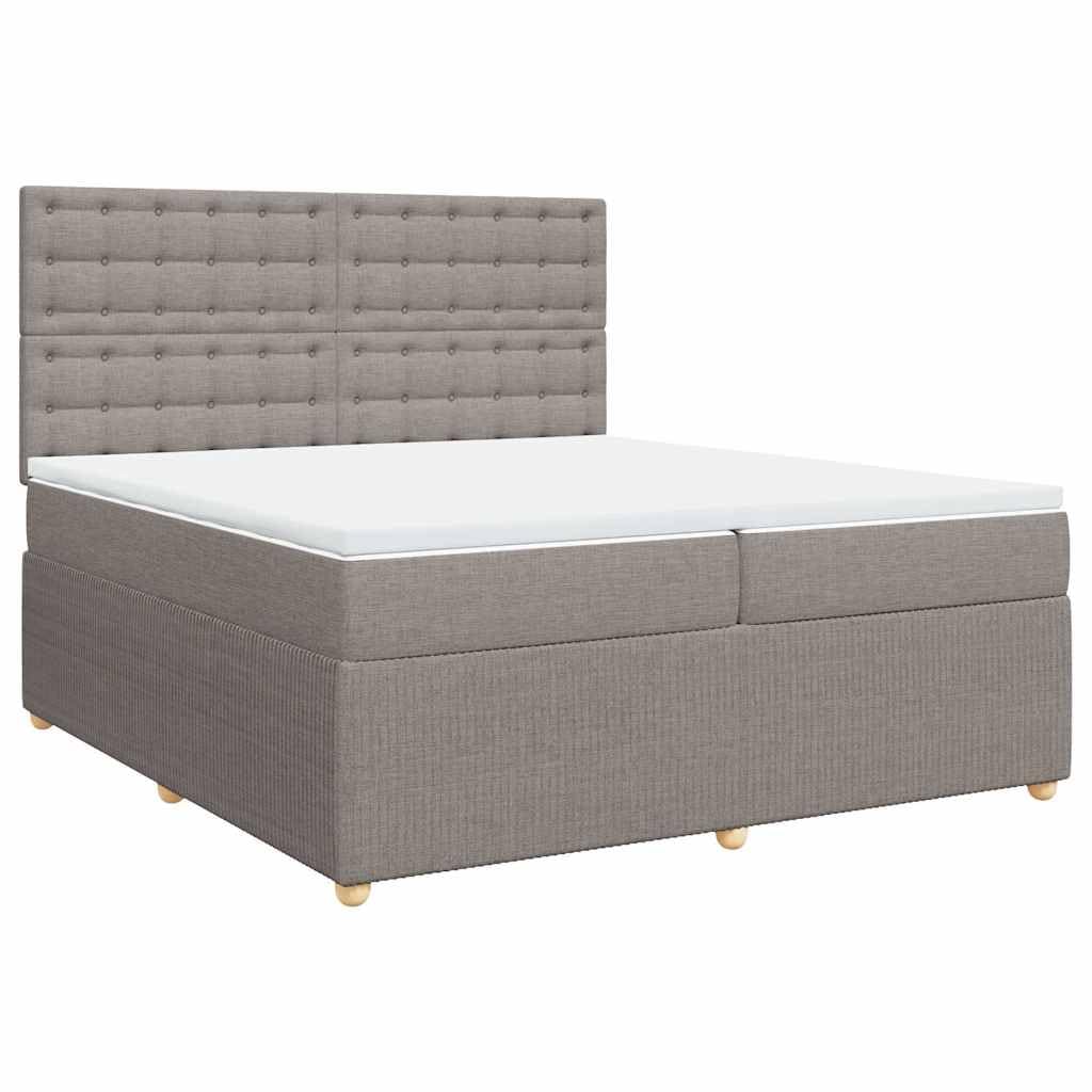 Hothingwell Boxspring Taupe Bed 200x200 cm Tekstylia