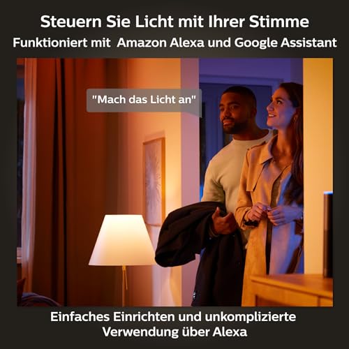Philips Hue Smart Slim Einbauleuchte, 90mm, weißes & Farbiges Licht, Bluetooth kompatibel, Sprachsteuerung mit Alexa, Apple Home & Google Assistant, weiß, 1er Pack