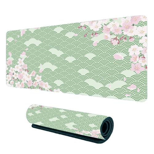 Sous-Main, Tapis de Bureau Antidérapant, Tapis de Souris, Protection de Bureau Antidérapante, Sous Main pour Maison, 80×30cm (Vert)
