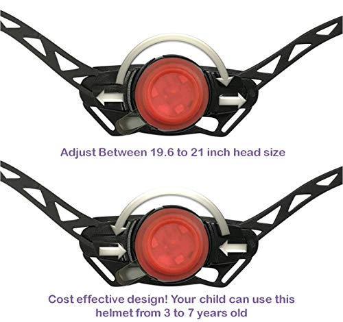KIDS Helmet – Adjustable from Toddler to Youth Size, Ages 3 To 7 - Durable Kid Bicycle Helmets with Fun Racing Design Boys and Girls will LOVE - CSPC Certified for Safety (K12-1LightBlackRed) - Thumbnail 2