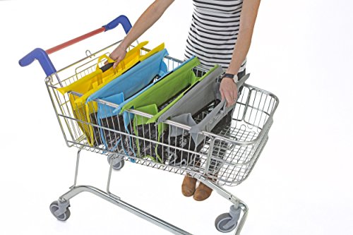 Trolley Bags Sac Jeu de 4 de Chariot de Courses pour Chariot à Roulettes de Supermarché Sac de Plage (Pastel) Cover