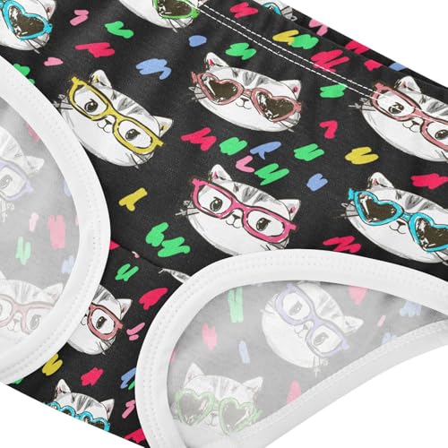 Little Girl Underwear Toddler Panties Kids Undies Cat Colorful Soft Cotton Briefs 2T-8Y4