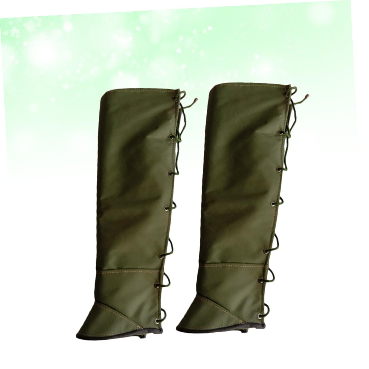 Guêtres de Protection pour Jambes Jungle Anti-morsure en Toile Verte | Sangle, Résistantes à L’usure, pour Randonnée et Skateboard, Couvre-jambe Extérieur