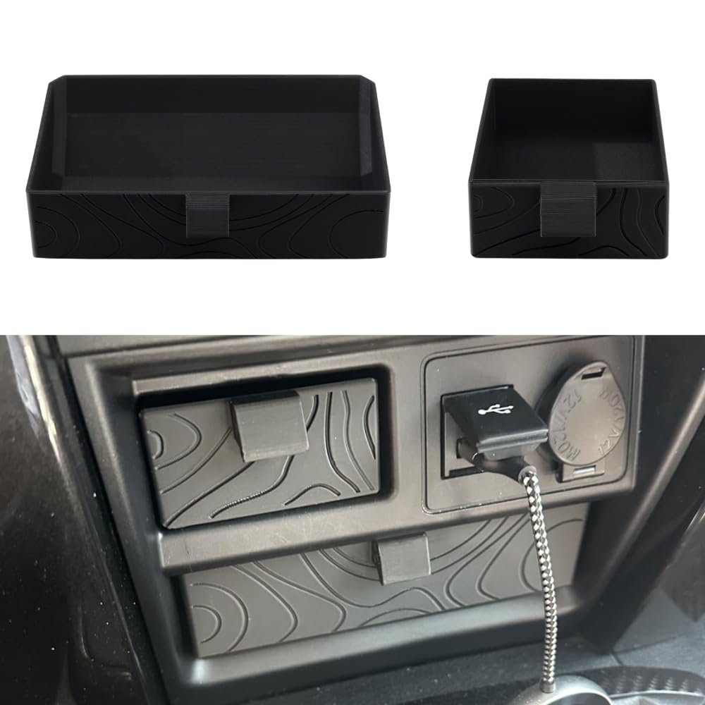 NIVERCE Cubby Drawers for Toyota 4Runner 2014-2022 2023 2024 present Models Accessories | Topographic Front | Storage Solution for 5th Gen 4Runner