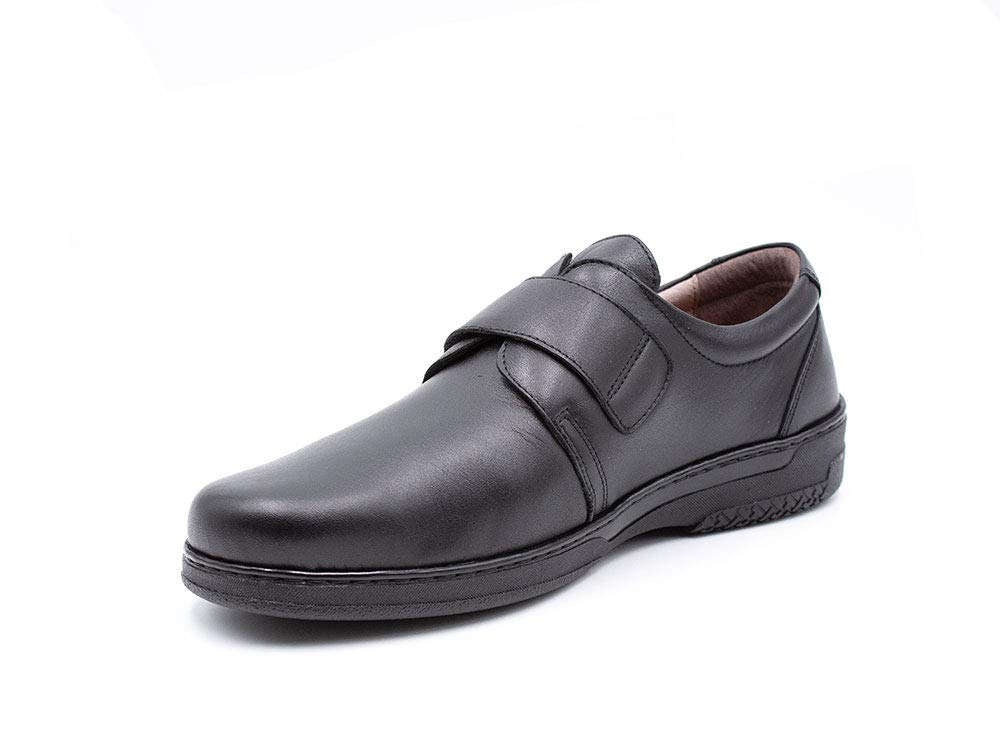 Zapato mocasín de Ancho Especial,Tira Adhesiva,con Suela de Goma Antideslizante, para diabéticos, para: Hombre