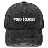 Rogany Women Scare me Hats Camping hat Hiking hat Women Gifts for Girlfriends Cool Caps AllBlack