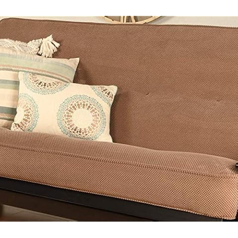 Full Size - Futon Cover Only - Pacific Super Plush Fabric Premium Collection Fits 6-8 inch Futons Mattress (Peru Brown) Cover
