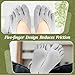 6 Pairs Toe Socks for Bunion, No Show Low Cut Five Finger Compression Socks, Yoga Lace Liner Sock with Non-Slip Heel Grip, Breathable Toe Separator Sock for Women and Men (Gray, Pink, Skin Tone)