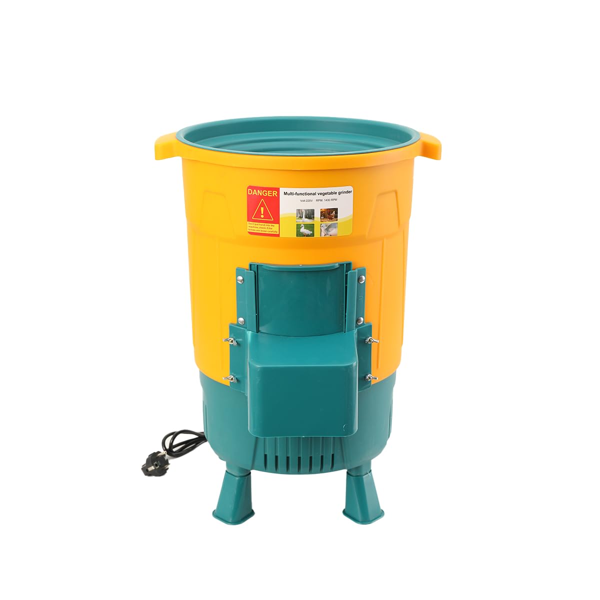 550W Elektrischer Gemüseschneider Futterhäcksler Futterverarbeitungsmaschine, Grünfutter, Grashalme, Gemüse, Melonen und Obst Häcksler
