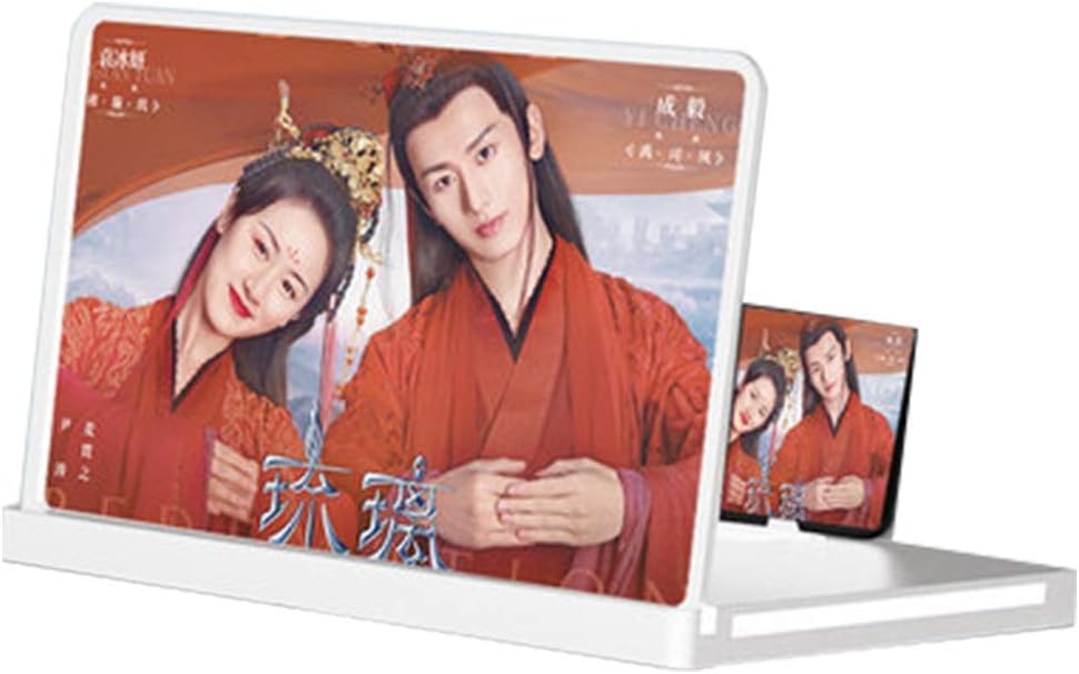 Cell Phone Screen Magnifier Foldable Screen Amplifiers Enlarge Screens Stand Holder for Watching Movie Reading and Playing Games Supports All Smartphones Accessories Tech Gifts for Men (White 4)