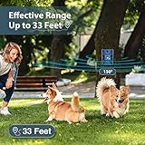 Queenmew Anti Bell Gerät Hunde, 3 Modi Antibell Ultraschall Gerät, 33 Fuß Stopp Hundebell Gerät, IPX4 wasserdichtes Antibell für Hunde für das Training Großer Kleiner Hunde im Freien und Innenbereich