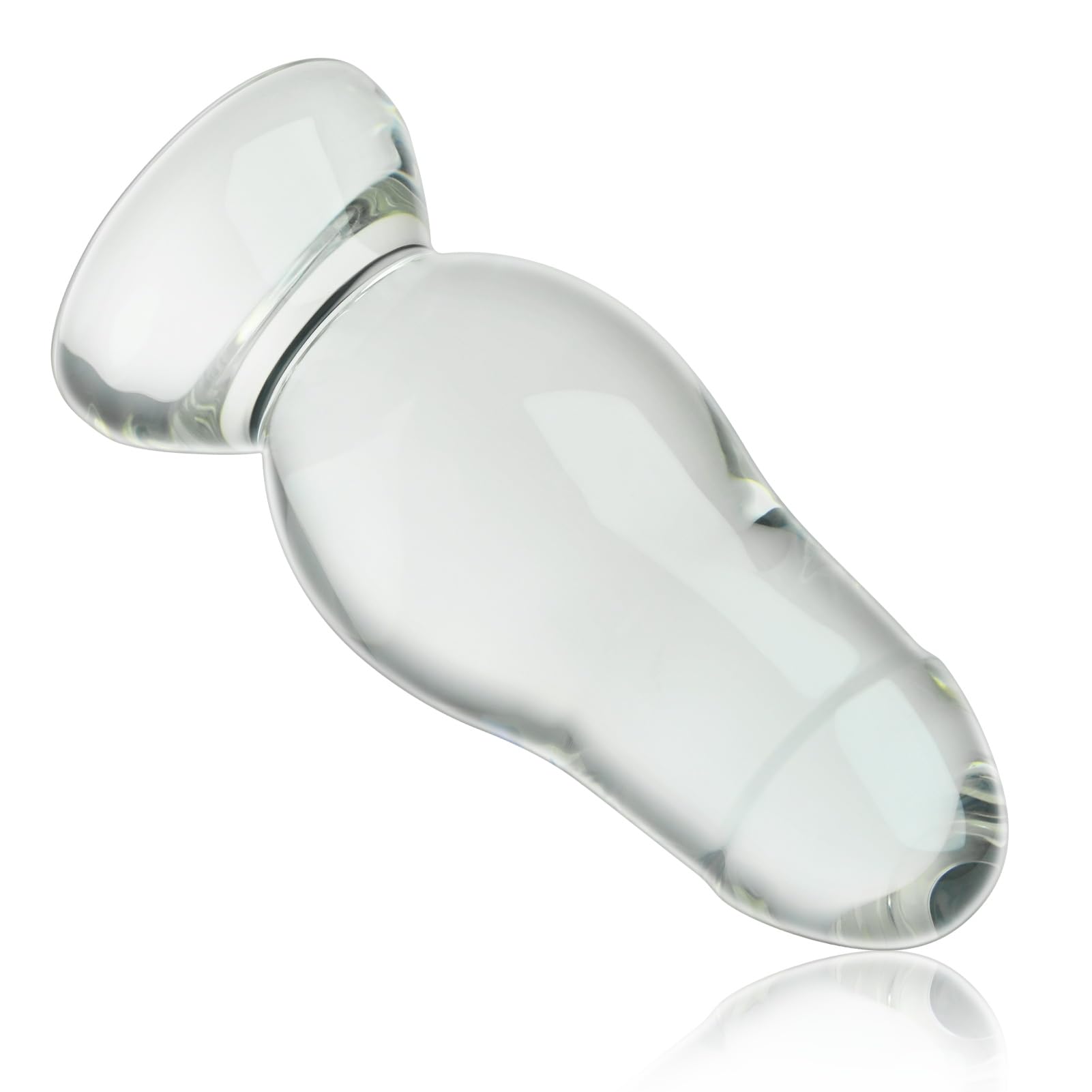 SXOVO Plug Anal en Verre Gode Anal en Cristal Plug Anal Gros et Épais pour Massage la Prostate Dilatation Anale Sextoy Anal Sex Toýs pour Femme Homme Couple (M)